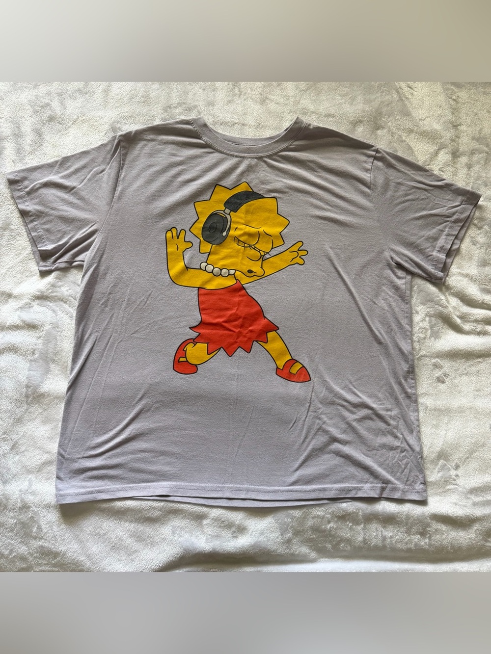 Kids Short Sleeve Grey Tee with Yellow Cartoon Graphic